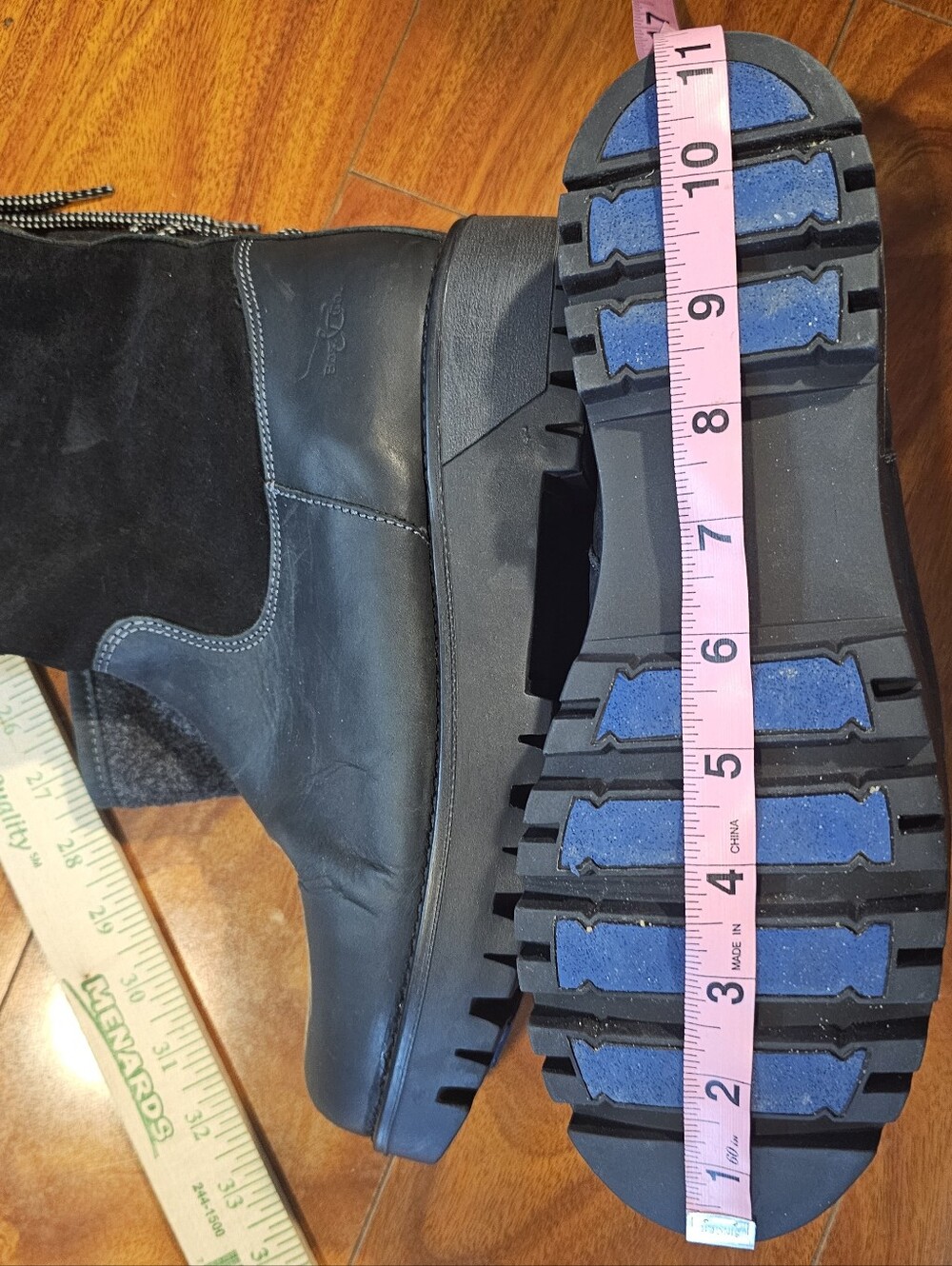 Bos & Co Goose Prima waterproof Black Mid Calf Boots Sz 40 Or 9-9.5 - Picture 15 of 16